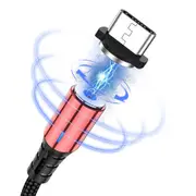 2PCS 2.4A LED Indicator Fast Charging Magnetic Data Cable For Huawei P30 Pro Mate 30 5G Xiaomi 9Pro Redmi K30 S10+ Note10 5G