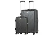 Volair Vmax Hardside 2 Piece (Large + Cabin) EXP Spinner Suitcase Set Black