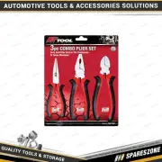 3 Pcs of PK Tool Combo Pliers Set - Long Nose & Combination & Side Cutter Plier