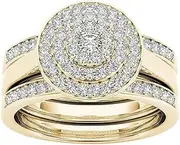 [Generic] Rings Set 100 Jewelry Ring Zircon Inlaid Rings Rings Open Adjustable Hand Ring (Gold, 10)