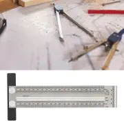 200mm Carpentry Scribing Angle Ruler Woodworking Drawing Marking Measuring Tool♫