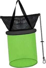 QSTDGVPW Floating Fishing Net Bait Bucket Foldable Large Multifunctional Quick Dry Fish Holder Fish Net Bucket for Crayfish Minnows