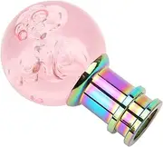 Shifter Knobs, Gear Shift Knob Shifter Knob Universal Acrylic Transparent Bubble Style Shifter Head with M8 M10 M12 Adapter for Car (Pink)