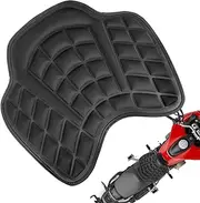 Motorcycle Passenger Seat Pad | Foam Motorbike Seat Pad | Breathable Shock-Absorbing Cushion Thick Non-Slip Ergonomic Support for Long Rides Driving Cycling