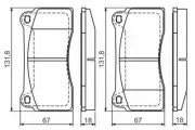 Bosch Rear Brake Pads BP1261 fits Jaguar XK X150 4.2 XKR (for: Jaguar)