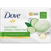 Dove Beauty Cream Bar Cucumber Soap (4 x 90g bars)