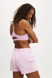 [Body] Body - Plush Cargo Short - Pink lavender M PINK LAVENDER