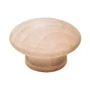 Round Wood Drawer Knob 1-1/2", Unfinished Cabinet Pulls Handles Hardware for ...