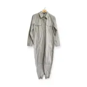 James Perse Cotton Utility Jumpsuit in Grey Cloud, Size 2/M