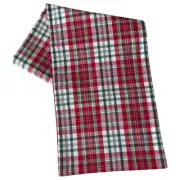 Home Collection Christmas Plaid Cotton Table Runner, Red & Green 14" x 72"