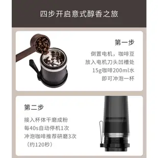 BUD咖啡豆電動研磨隨行杯 USB磁吸充電 小型家用旅行咖啡機 便攜一體手衝咖啡小静精选商行