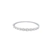 Bevilles Sterling Silver Bangle with Cubic Zirconia