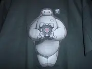 TeeFury Disney XLARGE "Caring Companion" Big Hero 6 Tribute Parody CHARCOAL