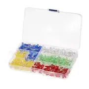 500Pcs 5mm LED Light Emitting Diode Cylinder Head Bulbs Set 5 Colors