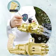 Children'S Semi-Automatic Electric Bubble Machine Porous Gatling Machine Gun Toy