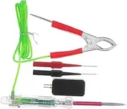 JECOMPRIS 1 Set Multi Functional Automotive Test Pen Car Voltage Circuit Tester with LED Light Includes Probe Bulb for Circuit Testing and Polarity Discrimination Compatible with Vehicles