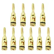 24 Pcs Gold-plated Plug Cable Audio Speaker Connector Banana Plugs for Speakers