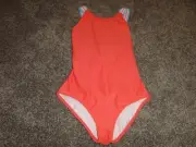 NEW BODEN GIRLS PINK/CORAL SOLID ONE-PIECE BATHING SUIT SIZE 13-14 YEARS