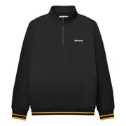 Lambretta Mens Tipped Quarter Zip Sweatshirt