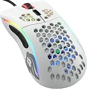 Glorious Gaming Mouse - Glorious Model D Minus Honeycomb Gaming Mouse - Light Weight RGB PC Mouse - 62 g PC Accessories - USB Mouse Wired - Matte White Wired Gaming Mouse