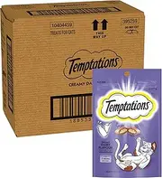 TEMPTATIONS Cat Treats Creamy Dairy Flavour 85g, 6 Pack