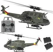 Ssccgym 315MM UH-1 Remote Control Helicopter Aircraft for Adults Expert 6CH C032 RC Heli Maintain Altitude Brushless Motor/Optical Flow Positioning/Fly Upside Down 3D Rolling (RTF 2Battery)