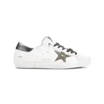 [Golden Goose] Golden Goose-Optic White Cow Leather Super Star Sneakers-Uomo 42 IT