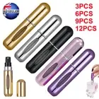 3-12PCS Perfume Atomiser Travel Portable Mini Refillable Bottle Scent Pump Spray