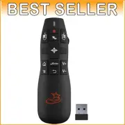 Compact Wireless Remote Clicker for Easy Keynote Presentations & Volume Control
