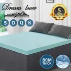 Memory Foam Mattress Topper Cool Gel 8CM Bamboo Cover Protector *Dream Lover