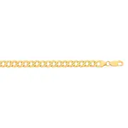 9ct Gold 22cm Solid Concaved Curb Bracelet