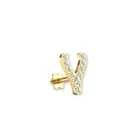 Dainty Diamond Stud 14K Yellow Gold Piercing For Cartilage Earlobe Helix Tragus