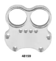 Chrome Handlebar Clamp Gauge Bracket - Harley Chopper Dyna Custom Softail 48159