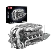 Mould King 10168 Motorised Hypercar W16 Engine & Gearbox Building Set - 2,899 Pcs