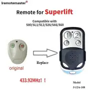 For Superlift S66 S80/SL1/SL2 /S26/S60 Garage Door Remote Control 433.92MHz Rolling Code Gate Openers Replacement S66-108