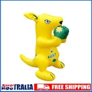 Inflatable Yellow Kangaroo 40 cm Australian Print Blow Up Toy Stuffed Animal AUS