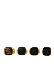 Dolce & Gabbana Initial Letter Signet Ring - Rings - Gold -Size One Size