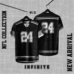 NFL 02 INFINATE 2024 CHOII BAJU T 恤 LELAKI 泰國病毒定制球衣 OOTD 領 B