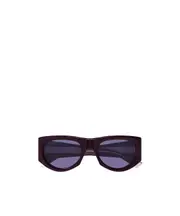 Gucci Eyewear Rectangle-Frame Sunglasses 53 Prugna Solido