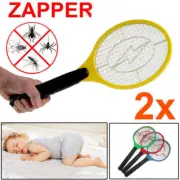 2X Electronic Fly Swatter Mosquito Bug Insect Kill Zapper Racket Safe Easy Use
