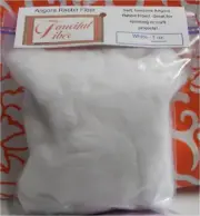 French Angora Rabbit Wool, White, 1 oz, Spinning, Felting, Craft