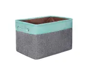 3-Pack Foldable Storage Basket Storage Cube Box Organizer With Handles Green