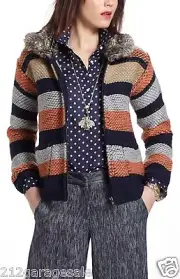 ANTHROPOLOGIE NWT NEW Marled Latitudes Sweatercoat Jacket Sparrow S Small