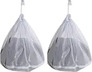 2 Pack Laundry Bags Mesh for Washing Machine, Durable Laundry Net Washing Bag 60 * 80cm, Fine Mesh Drawstring Laundry Wash Bag Sack for Outdoor Travel, Camping