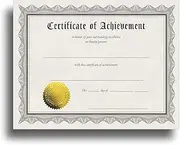 Certificate of Achievement Certificate Paper with Embossed Gold Foil Seals - 30 Pack - Parchment Award Certificates for Students, Teachers, Employees - 8.5" x 11" Inkjet/Laser Printable