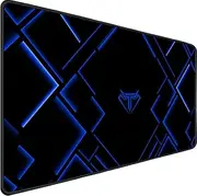 TEDNETGO Large Extended Gaming Mouse Pad, Long Mouse Pads, Extra Large Big Mouse Pad with Stitched Edge, XXL Non-Slip Computer Computer Keyboard Mat for Gamer/Desktop/Office/Home,Blue