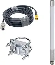 915MHz Lora Antenna 5.8dBi 3DFB Low Loss Cable for Meshtastic Nebra Bobcat 300 Cal-Chip RAK V2 Syncrobit SenseCAP M1 Helium HNT Miner Hotspot Gateway (White, 35CM)