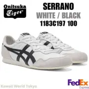 Onitsuka Tiger SERRANO WHITE/BLACK 1183C197 100 UNISEX Leather Sneaker NEW!! F/S
