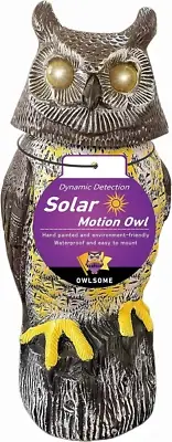 Solar Owl with Flashing Eyes, Rotating Head, Hoot Sound, Motion Detector and Sil