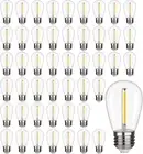 48 Pack S14 LED String Light Bulbs, 1W Shatterproof & Waterproof Outdoor Indoor